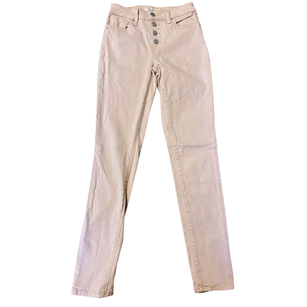 Levi's 721 High Rise Skinny Jeans Button Fly Pink Size‎ 25